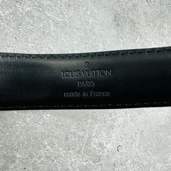 Louis Vuitton Black Epi Leather Ceinture Gold Buckle Men’s Belt Size 85cm 34in - Picture 9 of 11